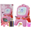 LEAN TOYS Kahepoolne Magnetiline Tahvel Roosa Mallidega