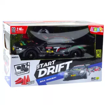 LEAN TOYS Driftiauto RC Must süsinik 30km/h 1:16