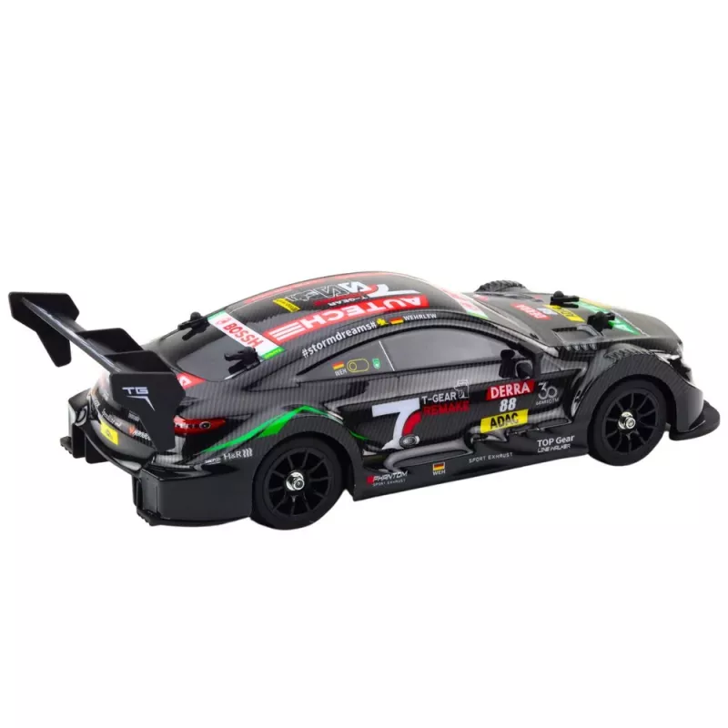 LEAN TOYS Driftiauto RC Must süsinik 30km/h 1:16