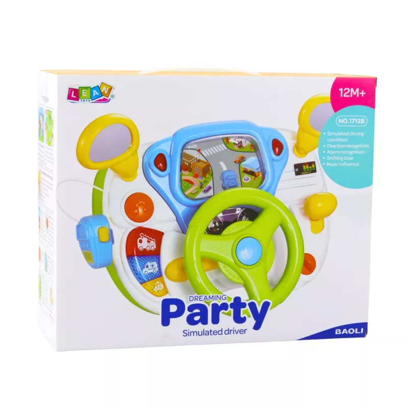 LEAN TOYS Juhtimissimulaator Hariv rool Interaktiivsete helide ja tuledega