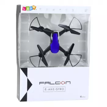 LEAN TOYS droon kuueteljelise güroskoobiga LED-tuled 360° pöörlemine sinine