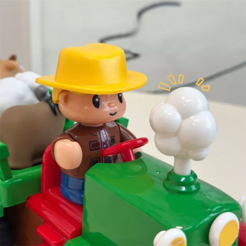 LEAN TOYS Hariv interaktiivne traktor väikelastele loomade, tulede ja helidega