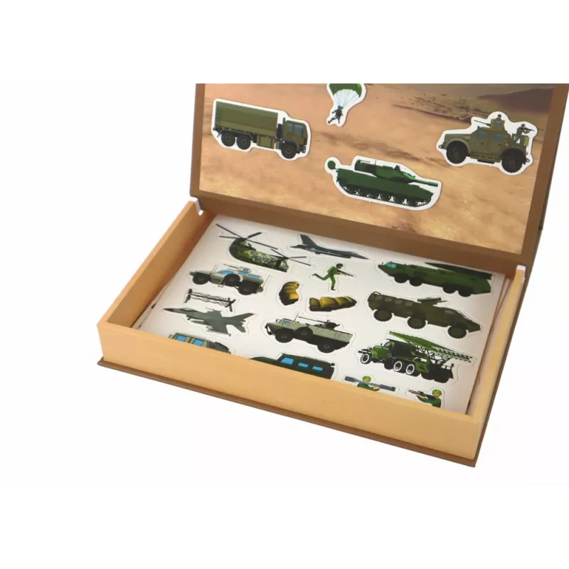 LEAN TOYS Hariv Magnetpuzzle Komplekt - Maasõja Teema