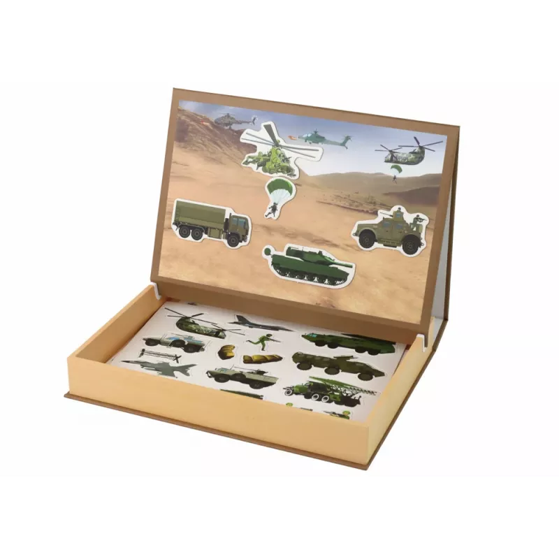 LEAN TOYS Hariv Magnetpuzzle Komplekt - Maasõja Teema