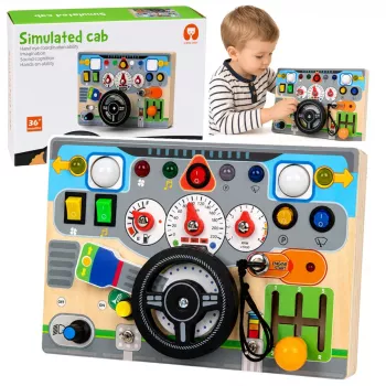 LEAN TOYS Õppimislaud Simulaator Rool Valgused Helid