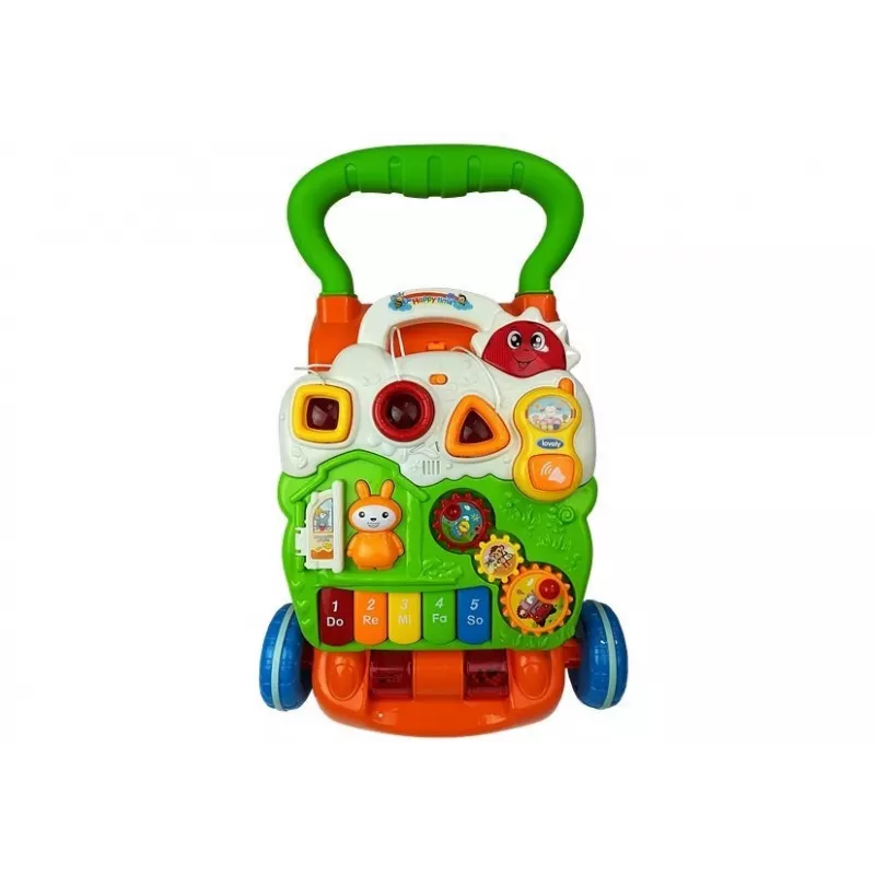 LEAN TOYS Hariv lükkeratas beebidele klaveriga