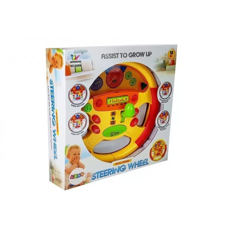 LEAN TOYS Hariduslik rool beebile heli- ja valgusefektidega