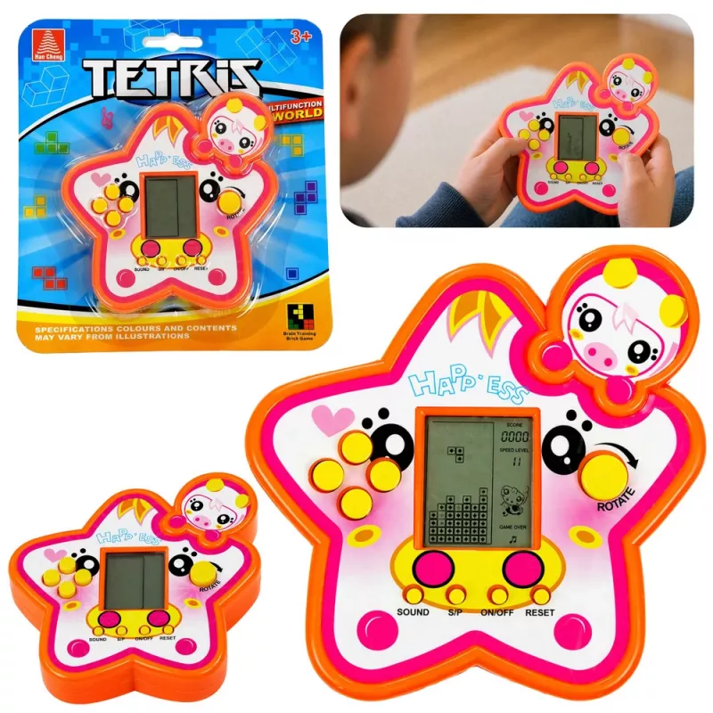 LEAN TOYS Elektrooniline mäng Tetris Star Punane