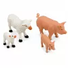 LEAN TOYS Farm Set traktori, põllumajandussõidukite, loomade ja tarvikutega – 28-osaline mängukomplekt