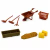 LEAN TOYS Farm Set traktori, põllumajandussõidukite, loomade ja tarvikutega – 28-osaline mängukomplekt