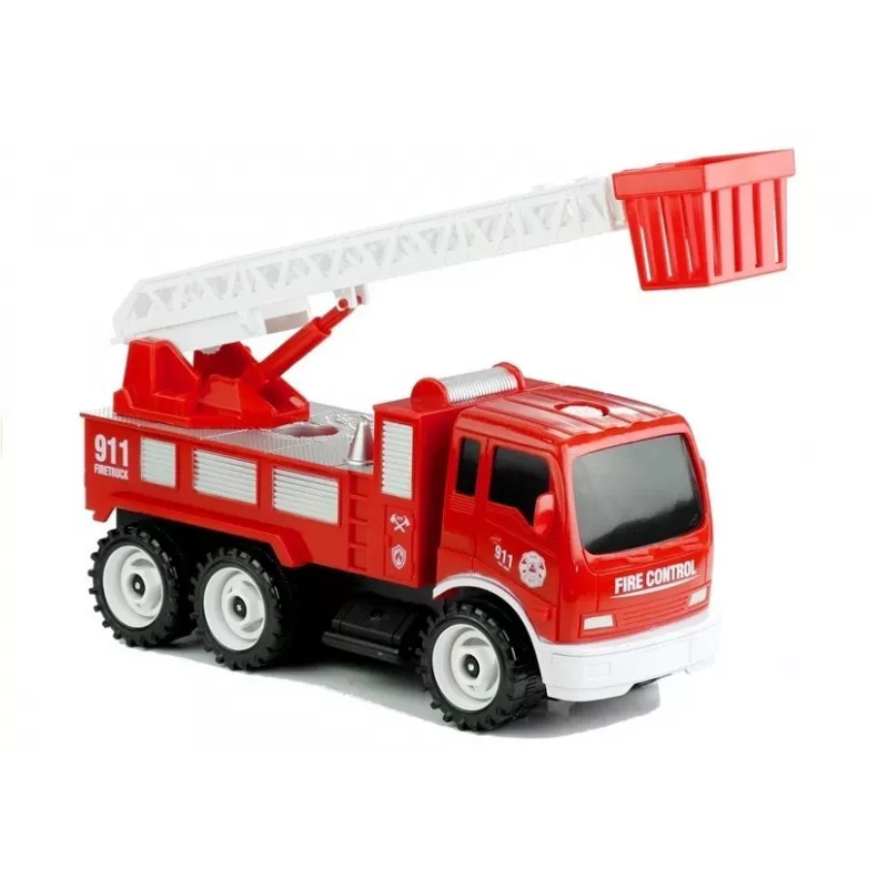 LEAN TOYS Tuletõrjeauto Lahtikeeratava Liumäe ja Tööriistadega