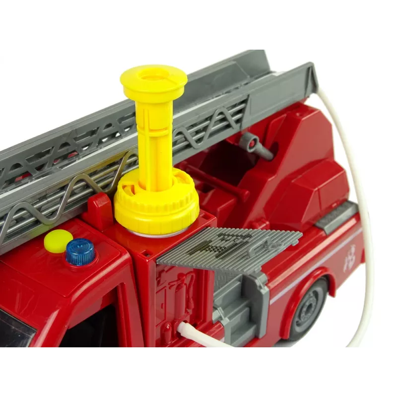 LEAN TOYS Tuletõrjeauto Punane Veehelid Tuled