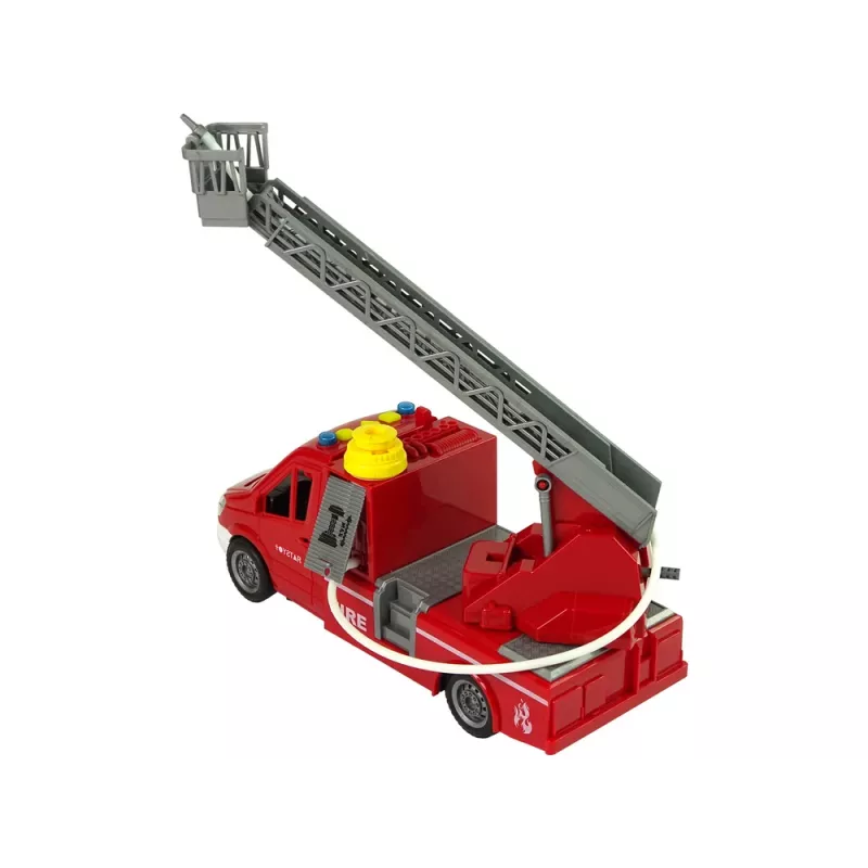 LEAN TOYS Tuletõrjeauto Punane Veehelid Tuled