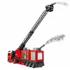 LEAN TOYS Tuletõrjeauto pikendatava redeliga kuni 69 cm, tulede, helide ja veekahuriga