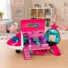 LEAN TOYS Kokkupandav 2-in-1 Nukureisilennuk Roosa – Muudetav Nukumaja Mängukomplekt 30 cm Nukkudele
