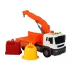 LEAN TOYS Prügiauto kraana ja hõõrdveoga Oranž 1:16