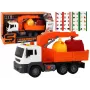 LEAN TOYS Prügiauto kraana ja hõõrdveoga Oranž 1:16