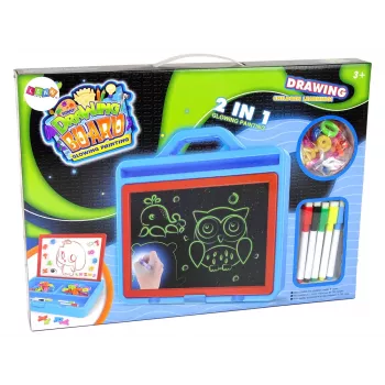LEAN TOYS Glowing Paint 2in1 Magnetic Drawing Board