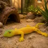 LEAN TOYS Golden Gecko kummist kujuke venitatav realistlik roomaja 15,5 cm