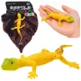 LEAN TOYS Golden Gecko kummist kujuke venitatav realistlik roomaja 15,5 cm