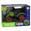 LEAN TOYS Roheline 15 cm Talutraktor hõõrdajamiga
