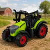 LEAN TOYS Roheline 15 cm Talutraktor hõõrdajamiga