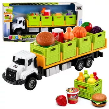 LEAN TOYS Roheline toiduveoauto 1:55