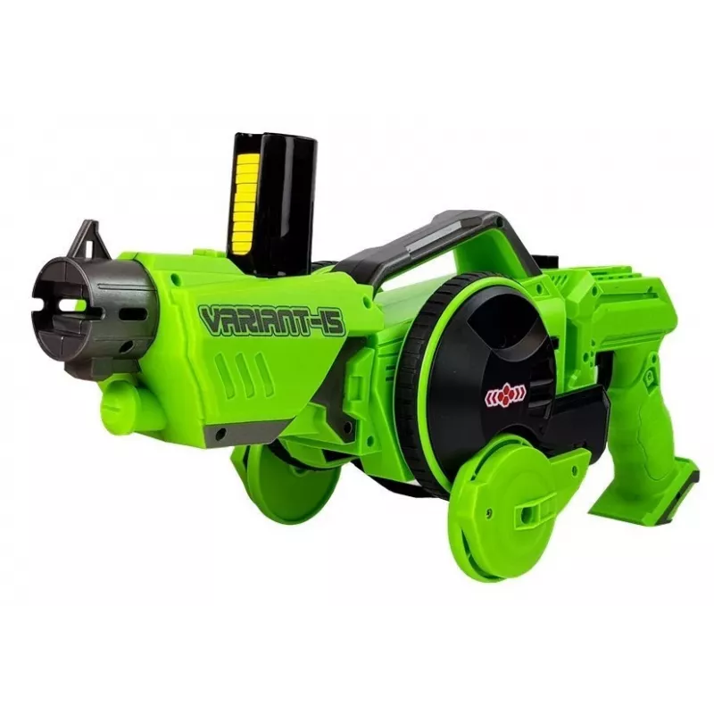 LEAN TOYS Gun Launcher Car 2 in 1 Remotely Operated Foam Discs Green