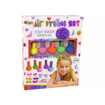 LEAN TOYS Juuste värvimise komplekt lastele 5 värvi ja kustutuskummi