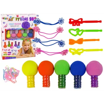 LEAN TOYS Juuste värvimise komplekt lastele 5 värvi ja kustutuskummi