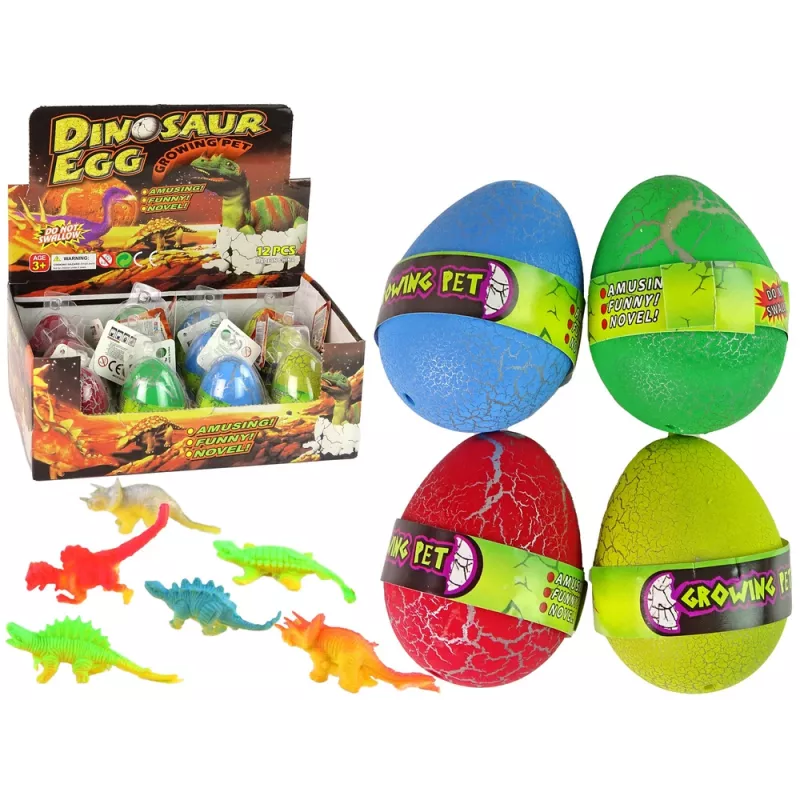 LEAN TOYS Hatching Magic Dinosaur Egg Growing 6 cm Colorful