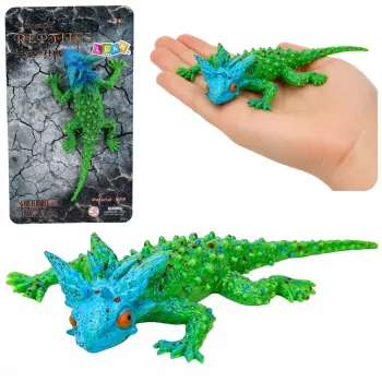 LEAN TOYS Sarviksisaliku kummist kujuke venitatav realistlik 20 cm
