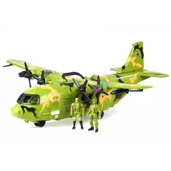 LEAN TOYS Hiiglaslik sõjalennuk 55cm koos tarvikutega
