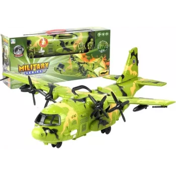 LEAN TOYS Hiiglaslik sõjalennuk 55cm koos tarvikutega