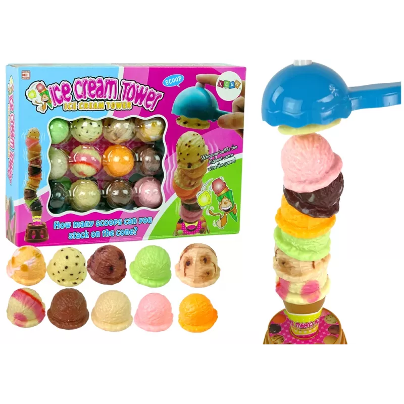 LEAN TOYS Ice Cream Tower Arcade Game for the Whole Family
