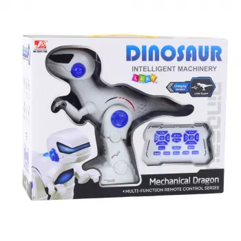LEAN TOYS Intelligent RC Dinosaur Robot Remote Controlled Tyrannosaurus Rex – 2.4 GHz, LED Eyes, Roaring Sounds