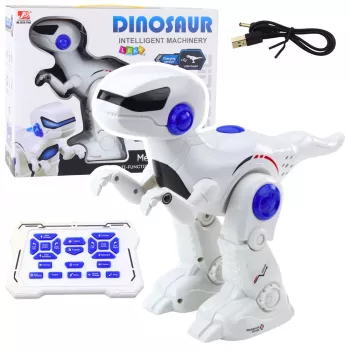 LEAN TOYS Intelligent RC Dinosaur Robot Remote Controlled Tyrannosaurus Rex – 2.4 GHz, LED Eyes, Roaring Sounds