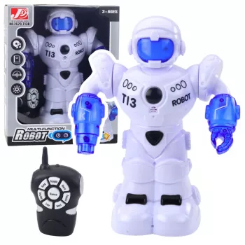 LEAN TOYS Intelligentne kaugjuhitav robot RC kaugjuhtimispuldi, tulede ja helidega