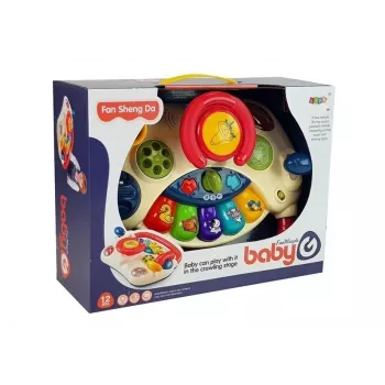 LEAN TOYS Interaktiivne beebirool, klaver, loomahääled ja telefon
