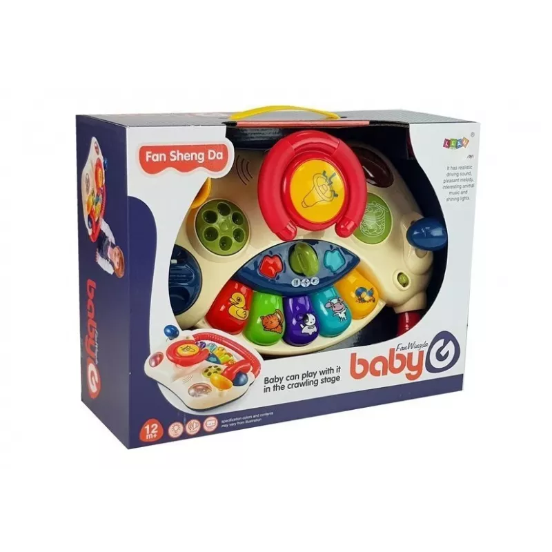 LEAN TOYS Interaktiivne beebirool, klaver, loomahääled ja telefon