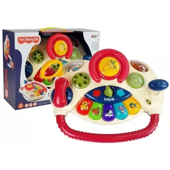 LEAN TOYS Interaktiivne beebirool, klaver, loomahääled ja telefon