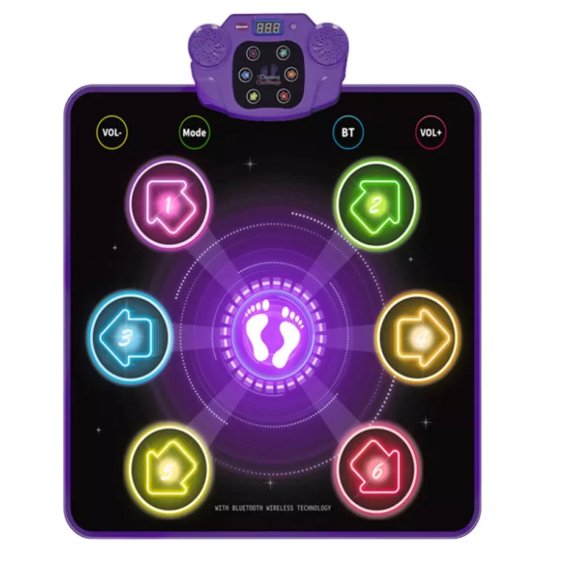 LEAN TOYS interaktiivne tantsumatt lastele Bluetooth 5.0-ga, 5 mängurežiimi ja 3 keelt