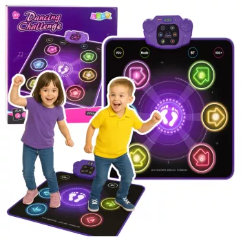 LEAN TOYS interaktiivne tantsumatt lastele Bluetooth 5.0-ga, 5 mängurežiimi ja 3 keelt