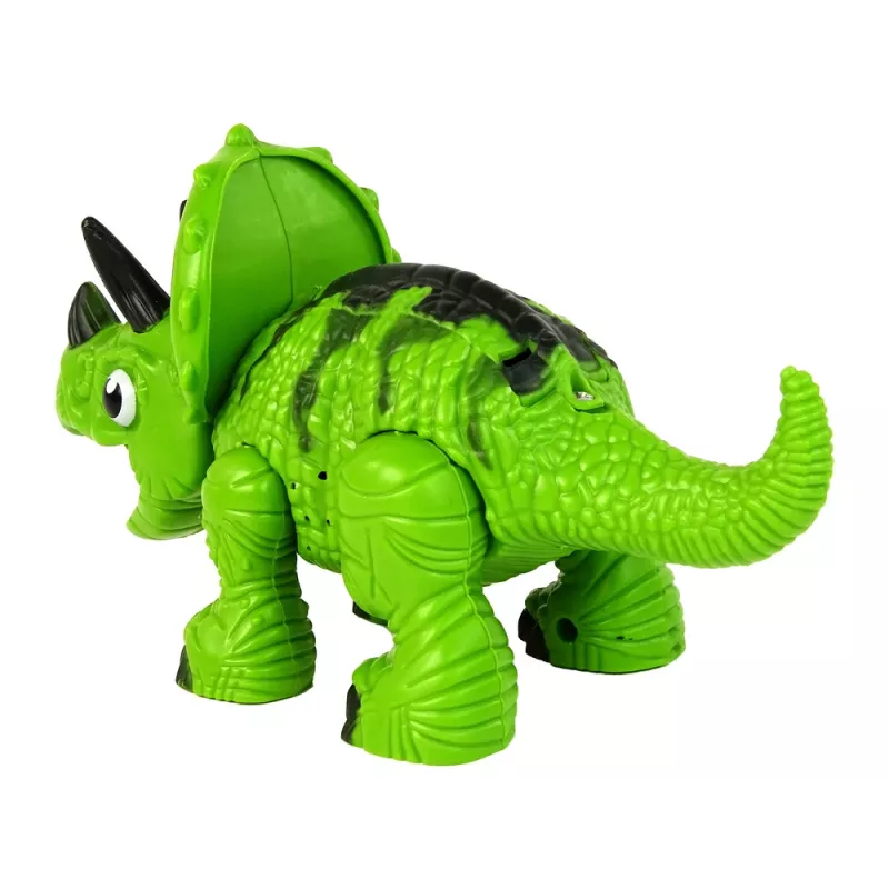 LEAN TOYS Interaktiivne Dinosaurus Triceratops Auru Vesi Heli Roheline