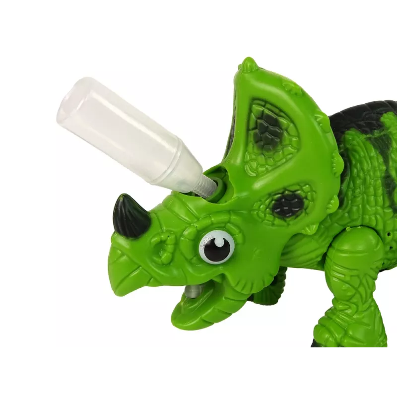 LEAN TOYS Interaktiivne Dinosaurus Triceratops Auru Vesi Heli Roheline
