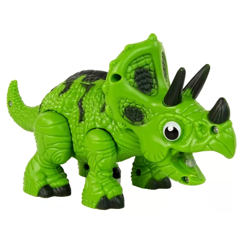 LEAN TOYS Interaktiivne Dinosaurus Triceratops Auru Vesi Heli Roheline