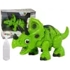 LEAN TOYS Interaktiivne Dinosaurus Triceratops Auru Vesi Heli Roheline