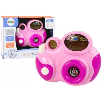 LEAN TOYS Interaktiivne fotokaamera beebile Meloodiad valguse ja helidega Värv Roosa