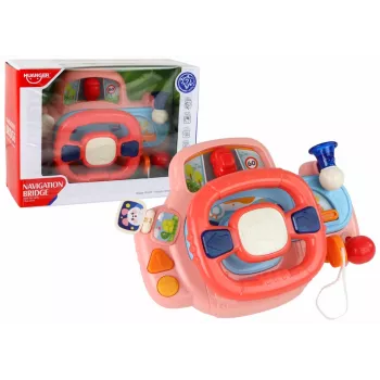 LEAN TOYS Interaktiivne roosa rool Simulaator Multifunktsionaalne