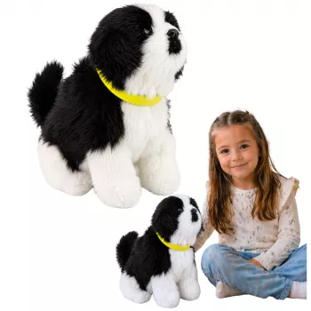 LEAN TOYS Interaktiivne pehme koer pehme karvaga, Border Collie tõug